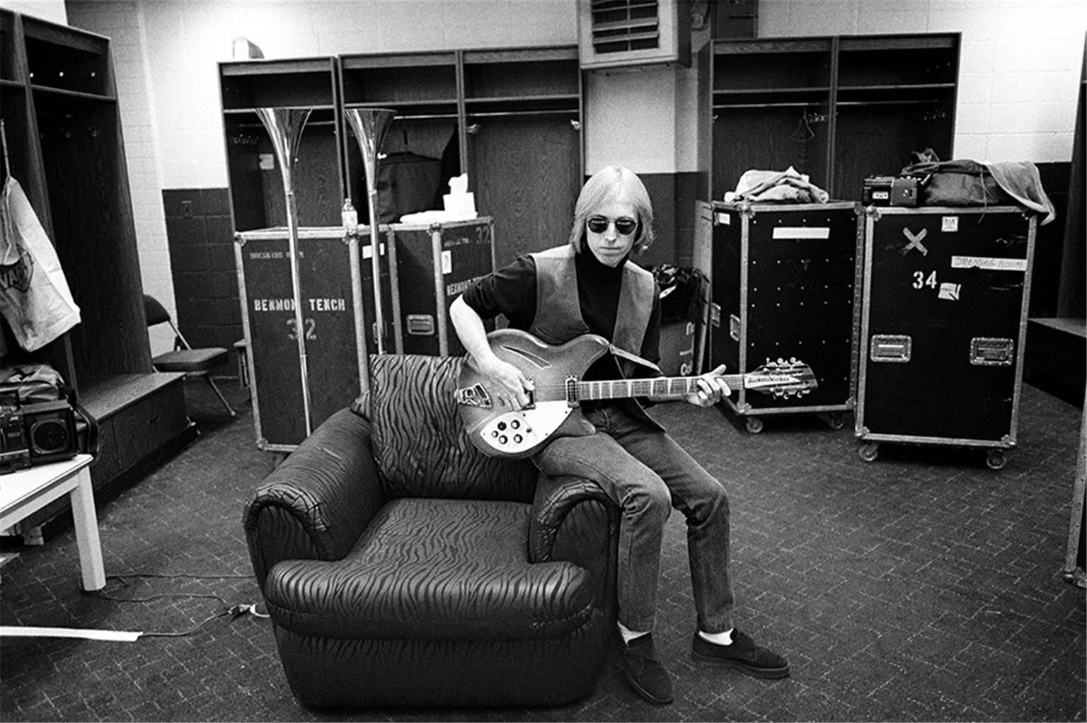 Ebet Roberts Black and White Photograph - Tom Petty, 1990