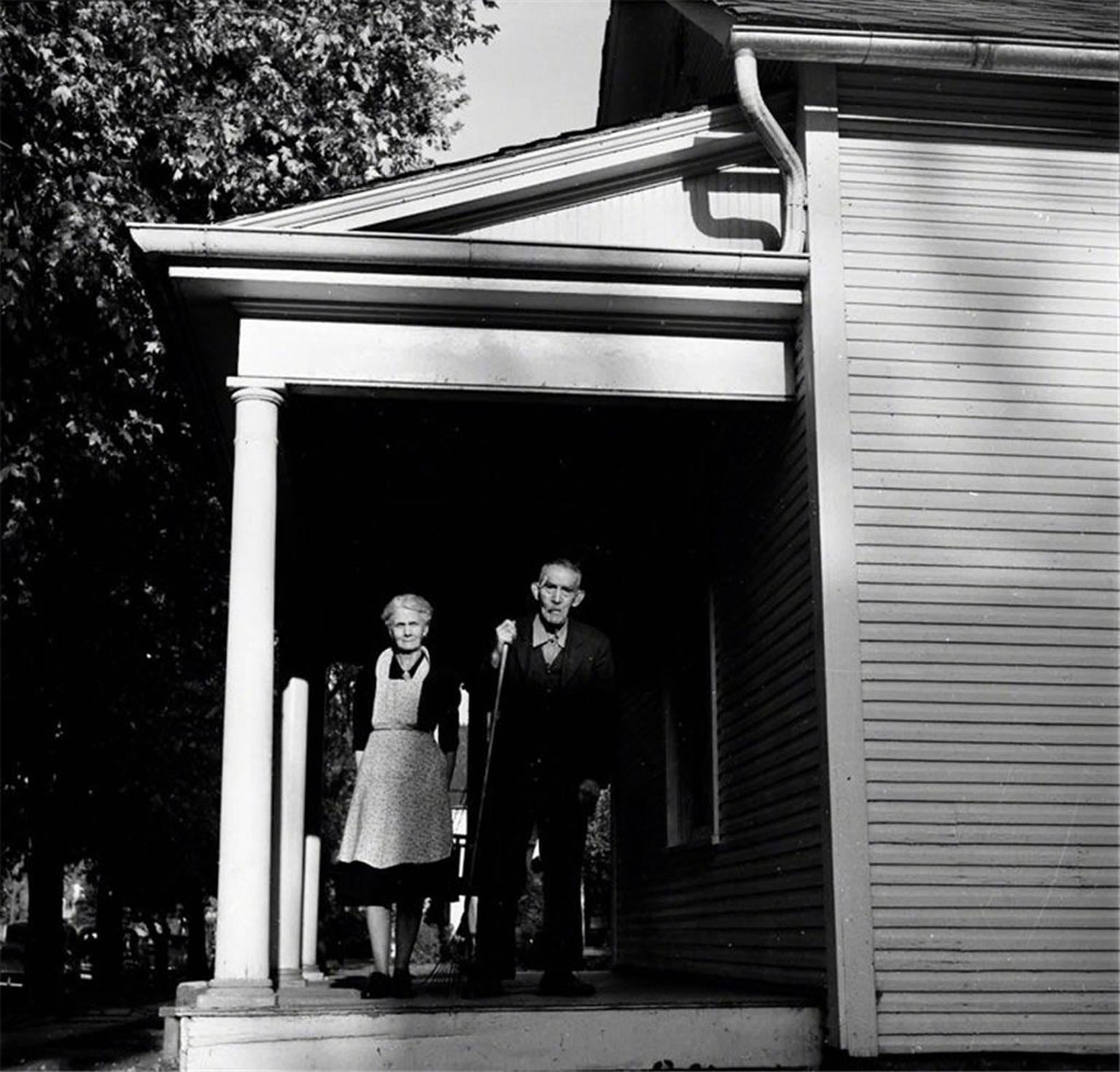 Art Shay Black and White Photograph - Iowa Gothic, 1959