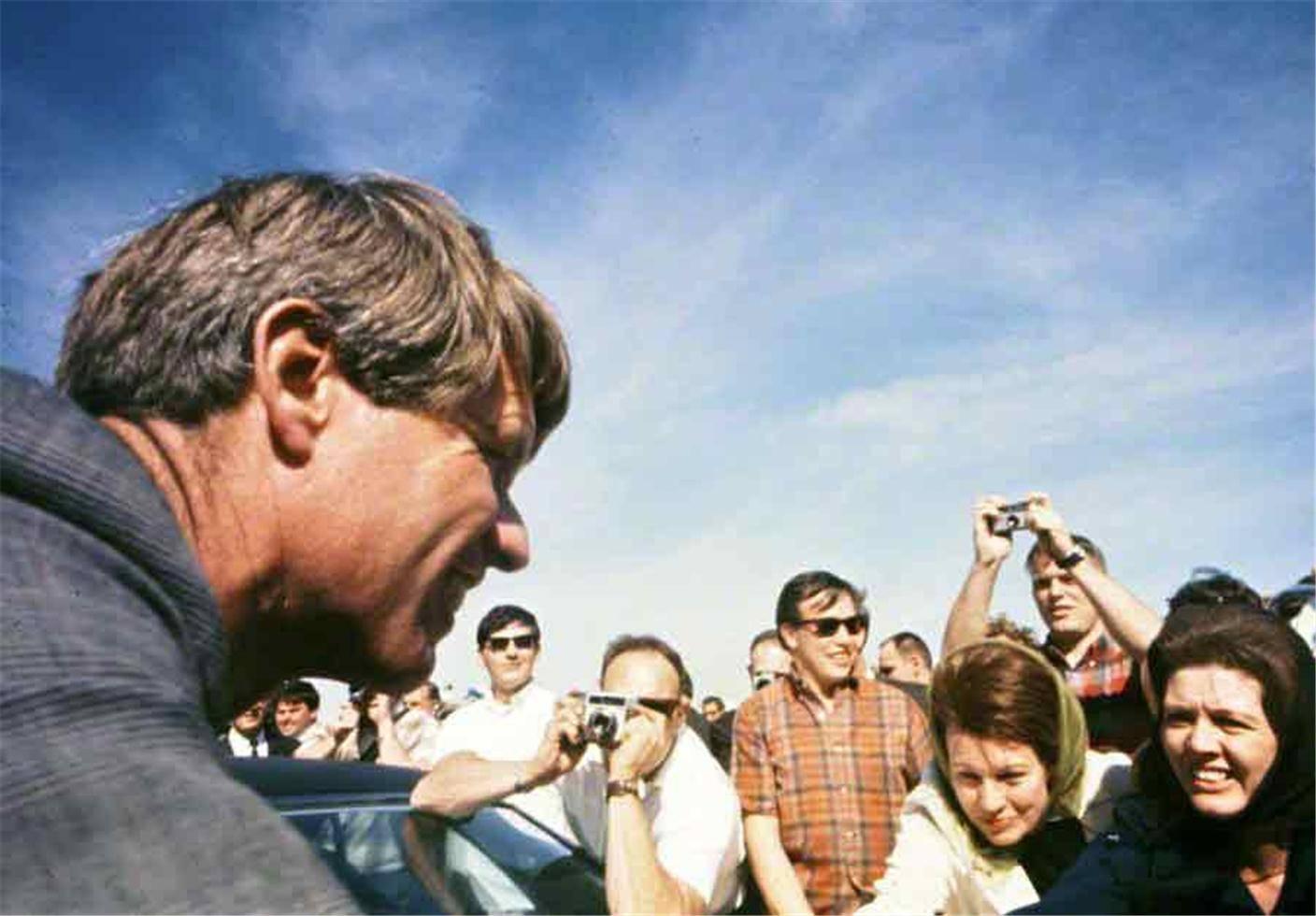 Art Shay Color Photograph - Robert F. Kennedy Campaigning, 1968