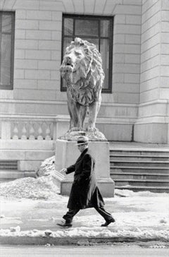 Chicago Mafia Head Tony Accardo (Big Tuna) passing Big Lion at Art Institute