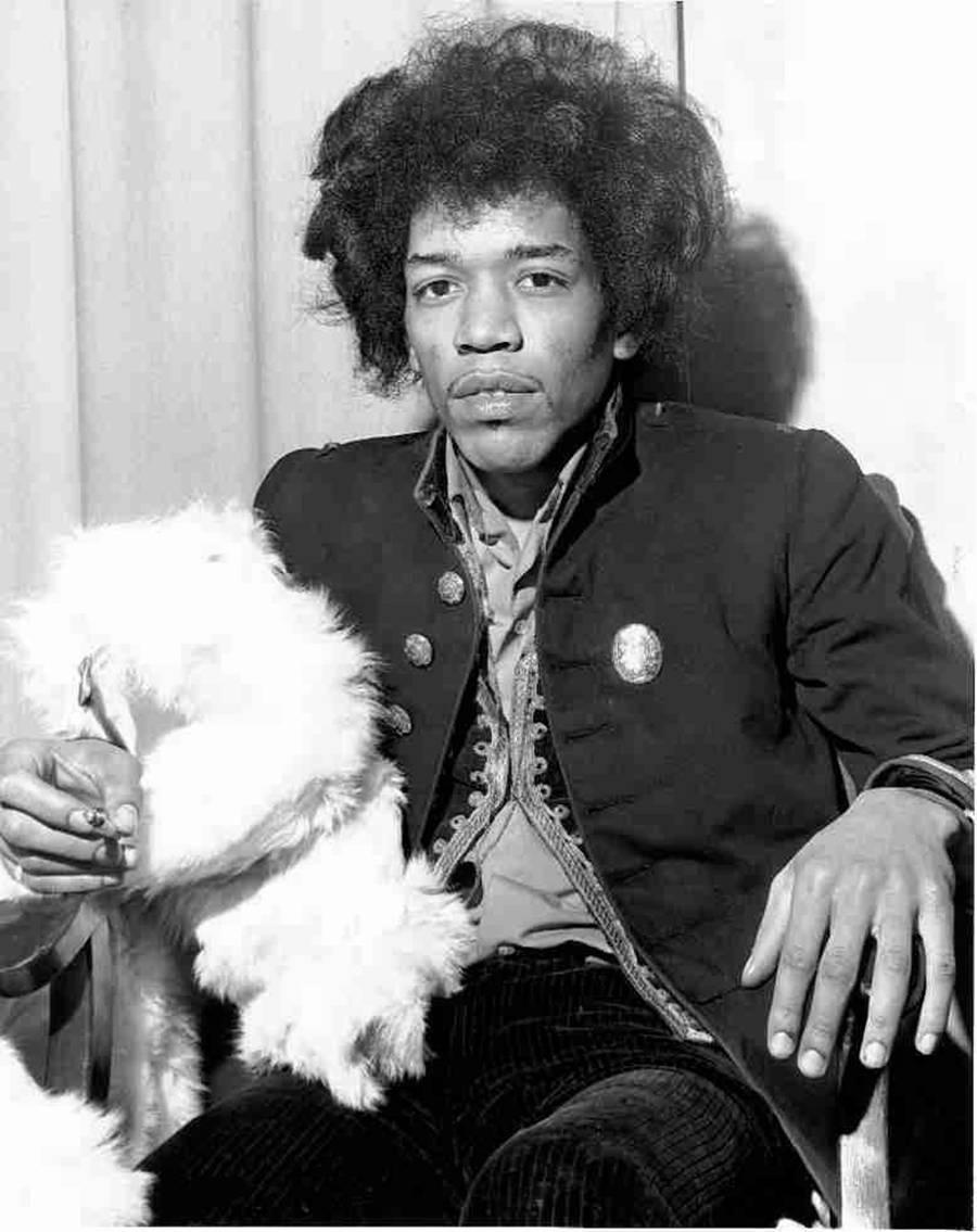 Ian Wright Black and White Photograph - Jimi Hendrix, Darlington, England 1967