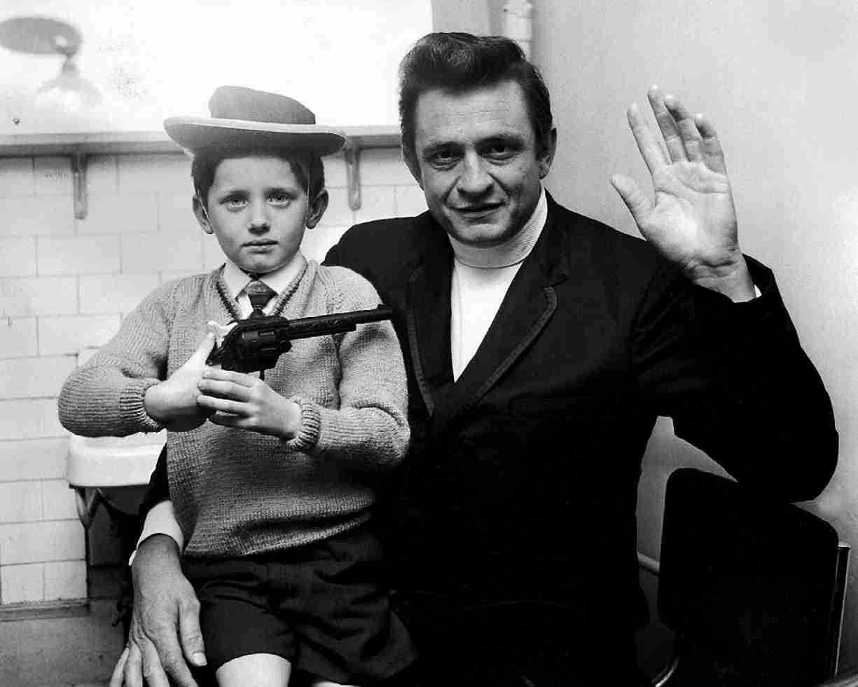 Ian Wright Black and White Photograph - Johnny Cash, Newcastle upon Tyne, England 1968
