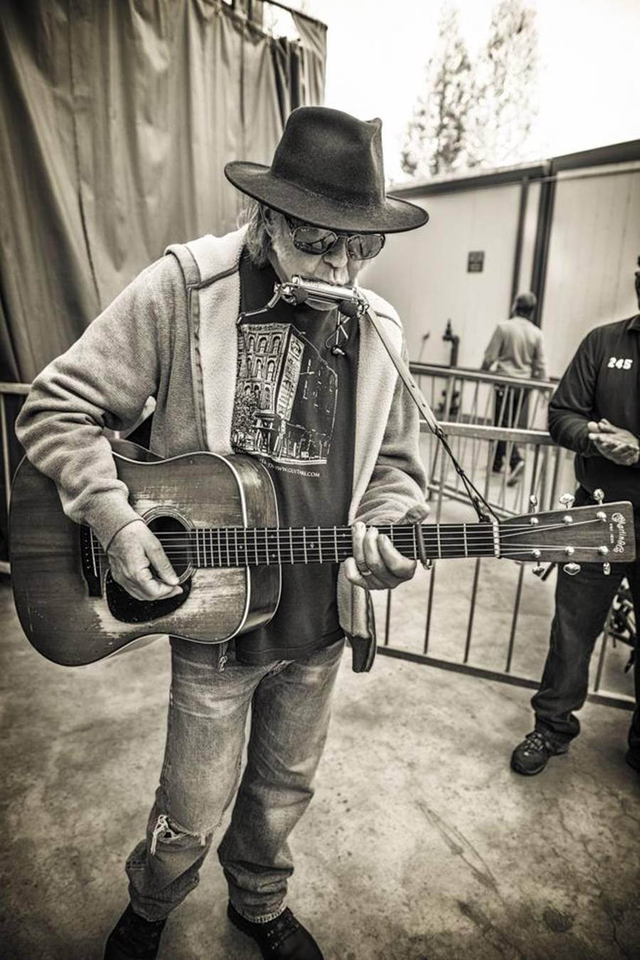 Jay Blakesberg Portrait Photograph - Neil Young, Shoreline Amphitheatre, Mountain View, CA, October 27, 2013