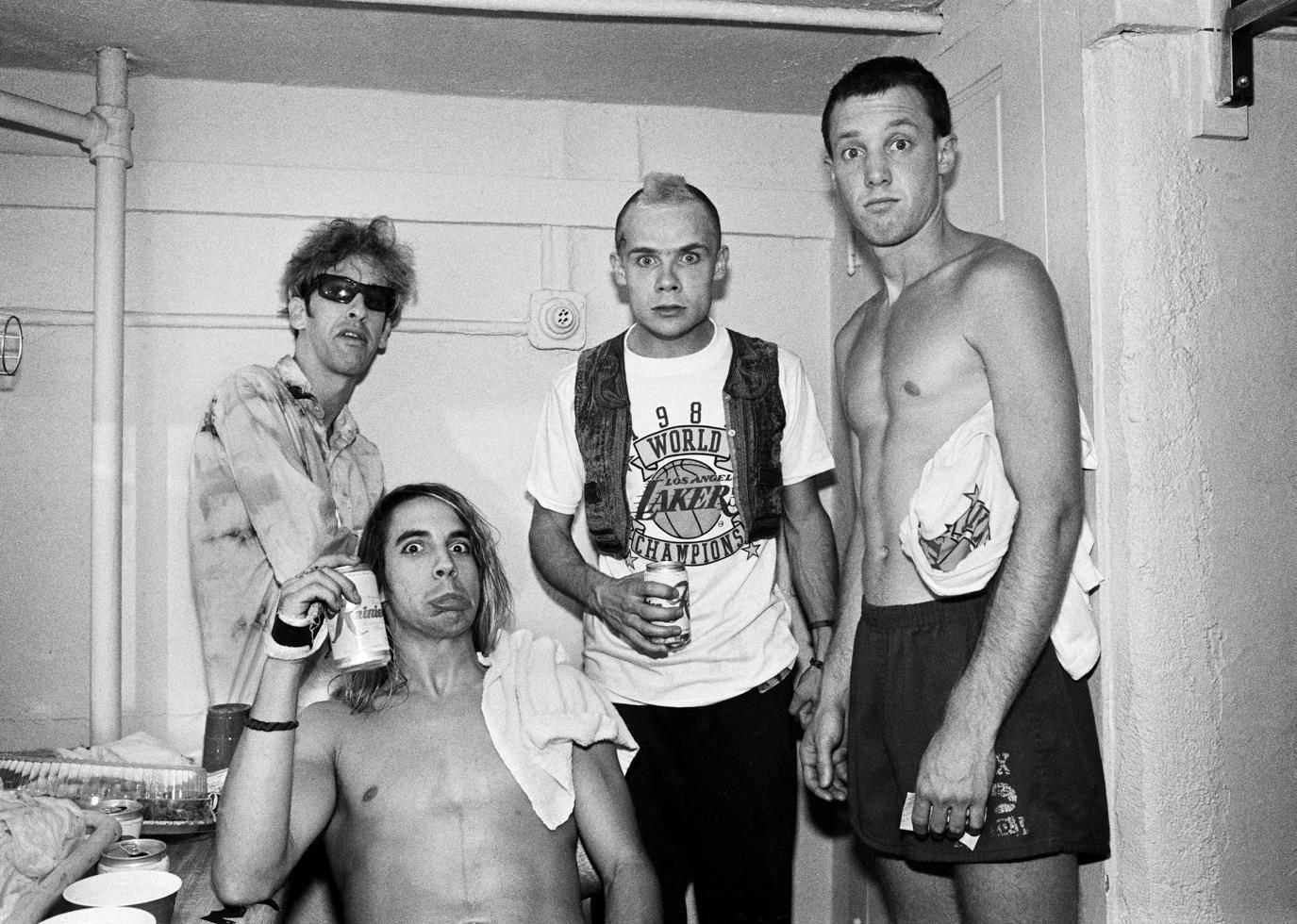 Jay Blakesberg Black and White Photograph - Red Hot Chili Peppers, Seattle, WA, 1987