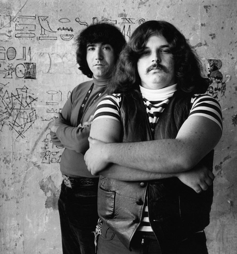 Herb Greene Black and White Photograph - Jerry Garcia and Ron "Pigpen" McKernan, San Francisco, CA 1967