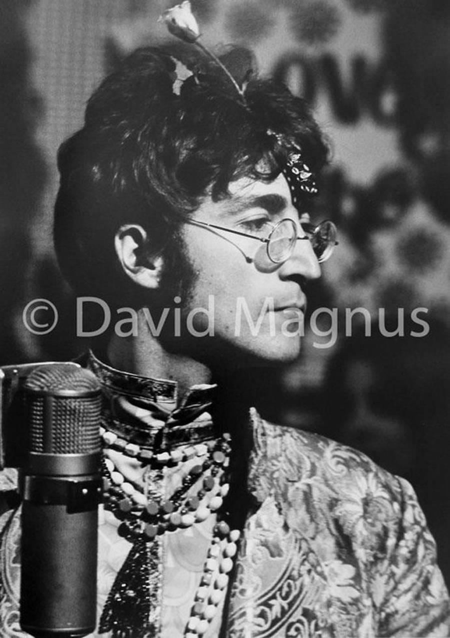 David Mangus Black and White Photograph - John Lennon, Profile, London, 1967