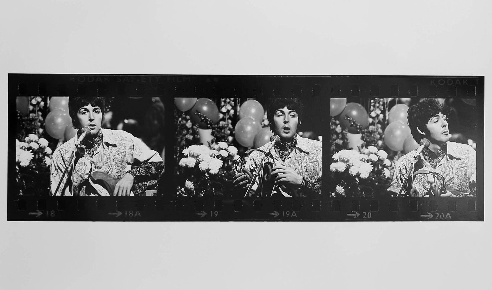David Mangus Black and White Photograph - Paul McCartney, Triptych, Abbey Road Studios, London, 1967