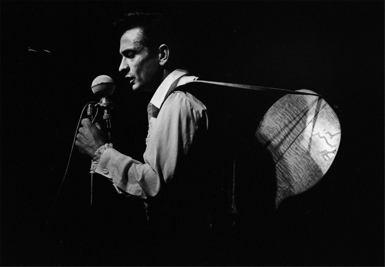 David Gahr Black and White Photograph - Johnny Cash