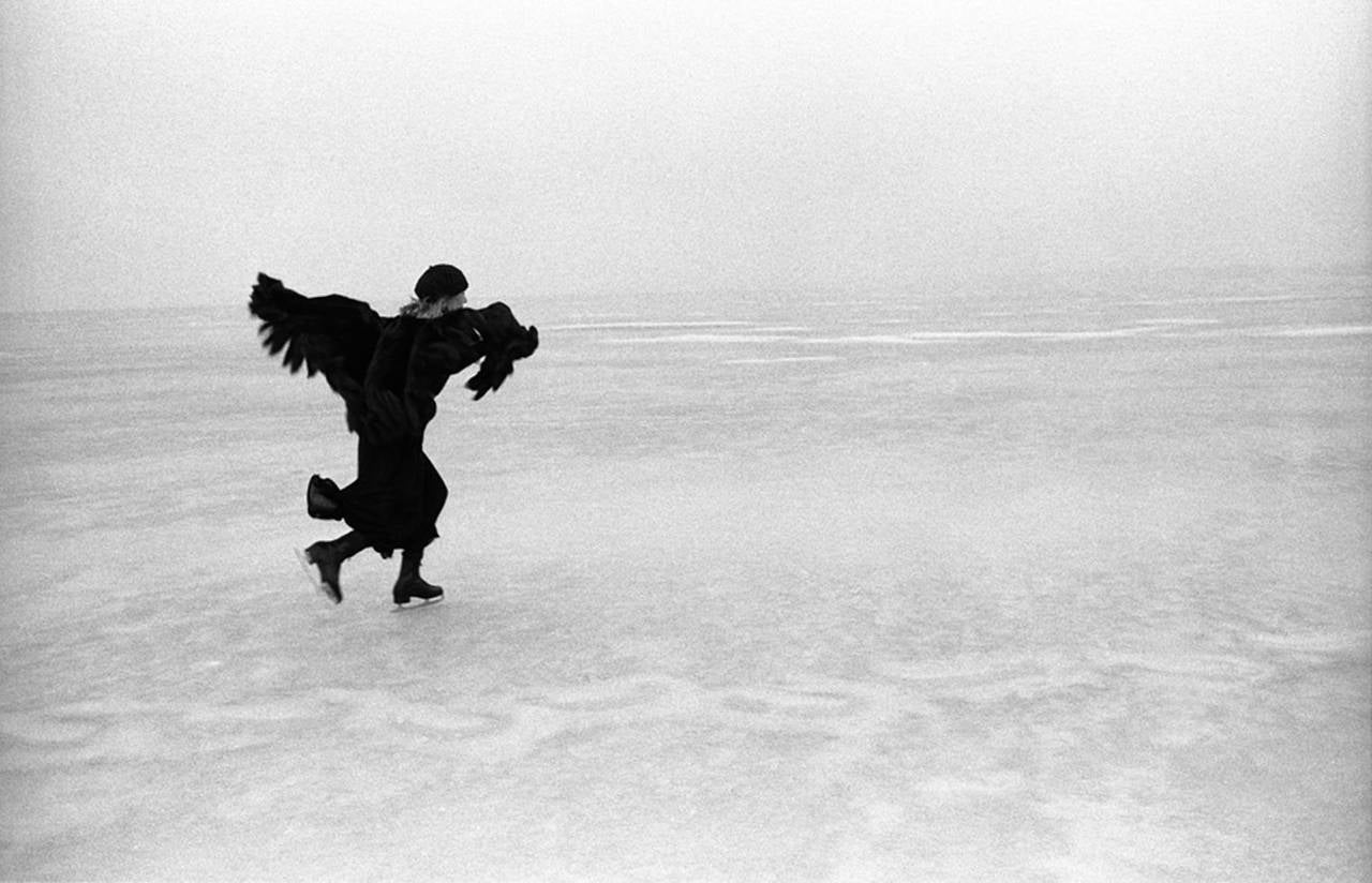 Joel Bernstein Black and White Photograph - Joni Mitchel Skating