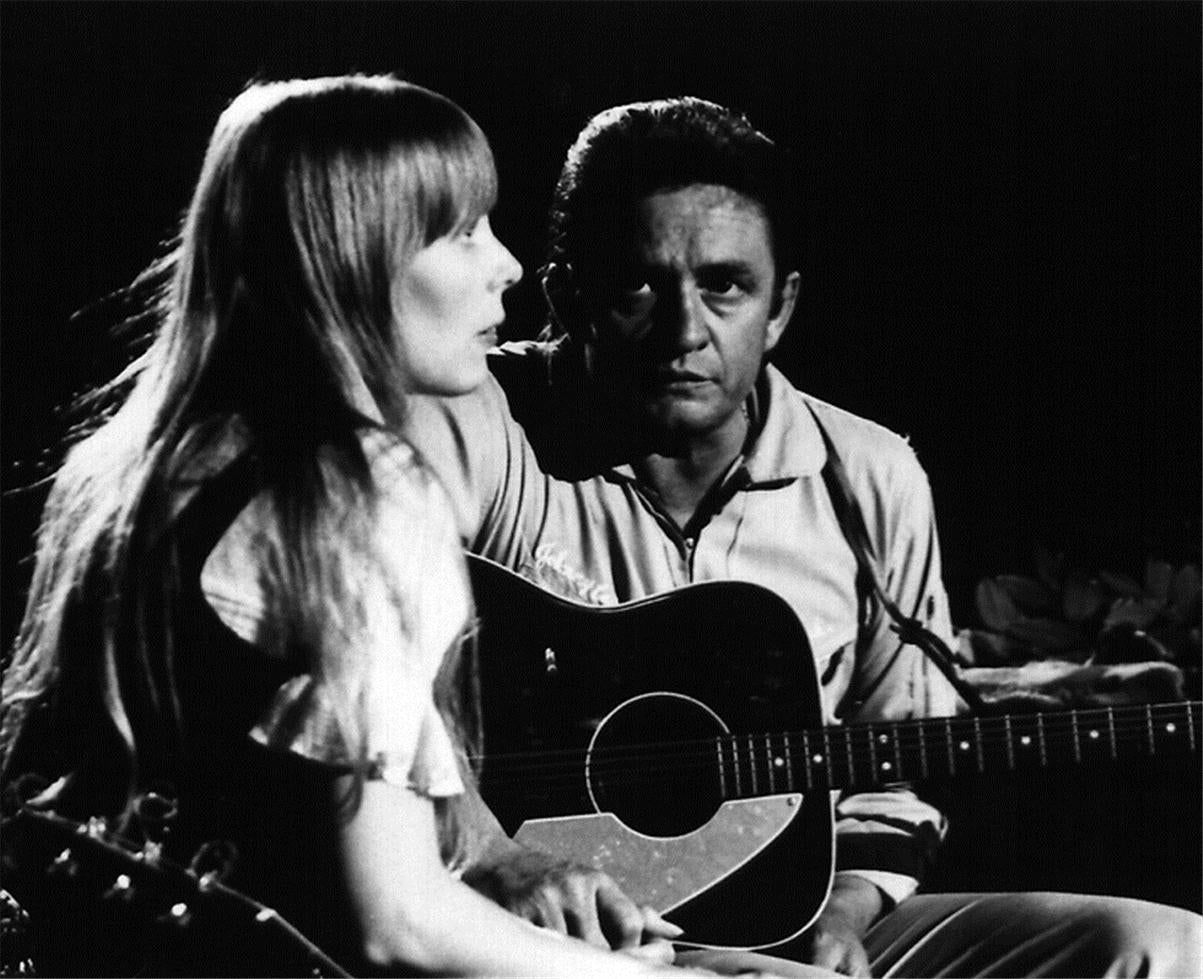 Graham Nash Black and White Photograph - Joni Mitchell with Johnny Cash