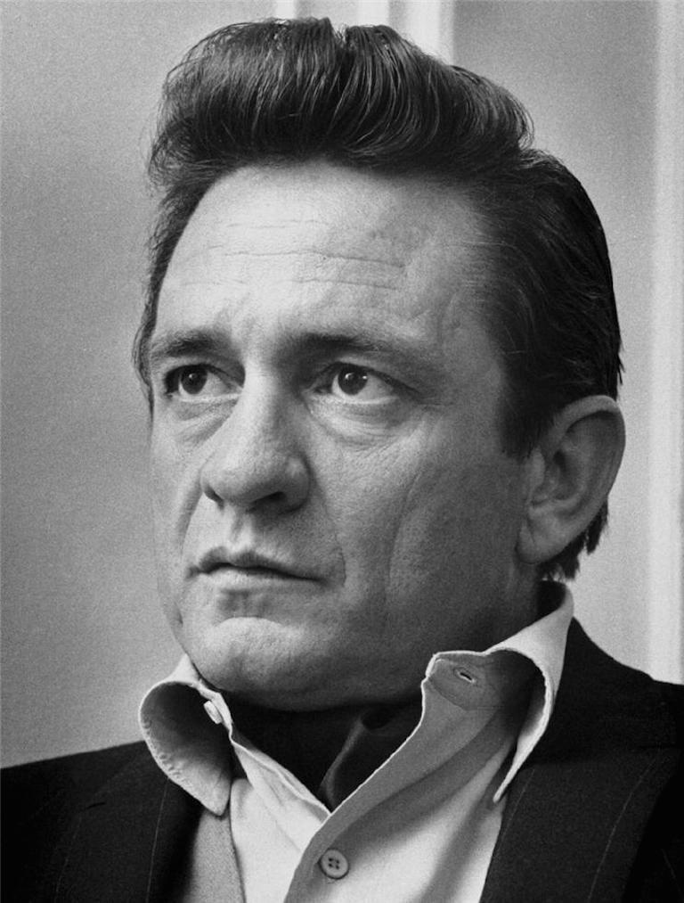 Black and White Photograph Barrie Wentzell - Johnny Cash