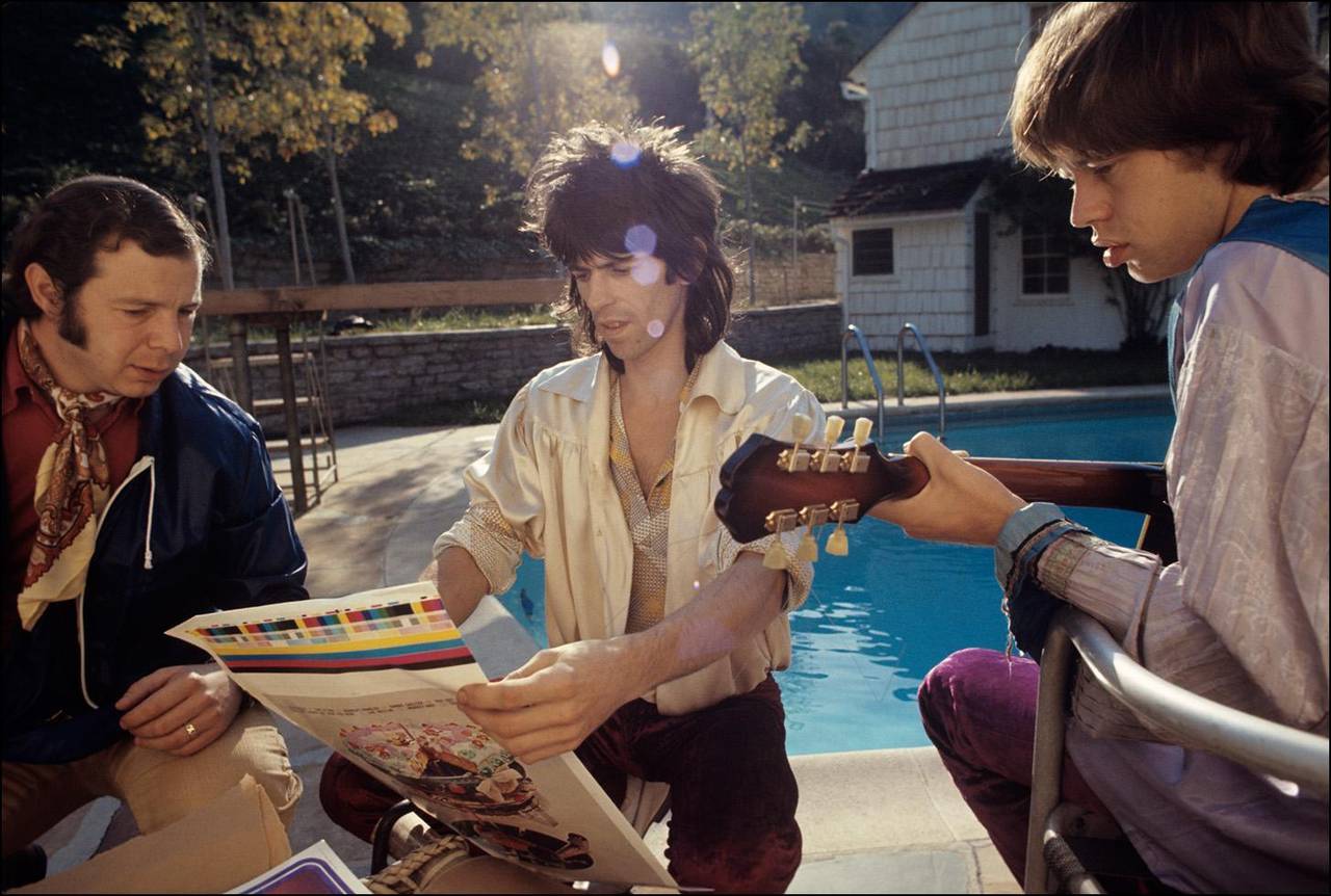 Ethan Russell Portrait Photograph - Keith Richards, Alan Steckler and Mick Jagger