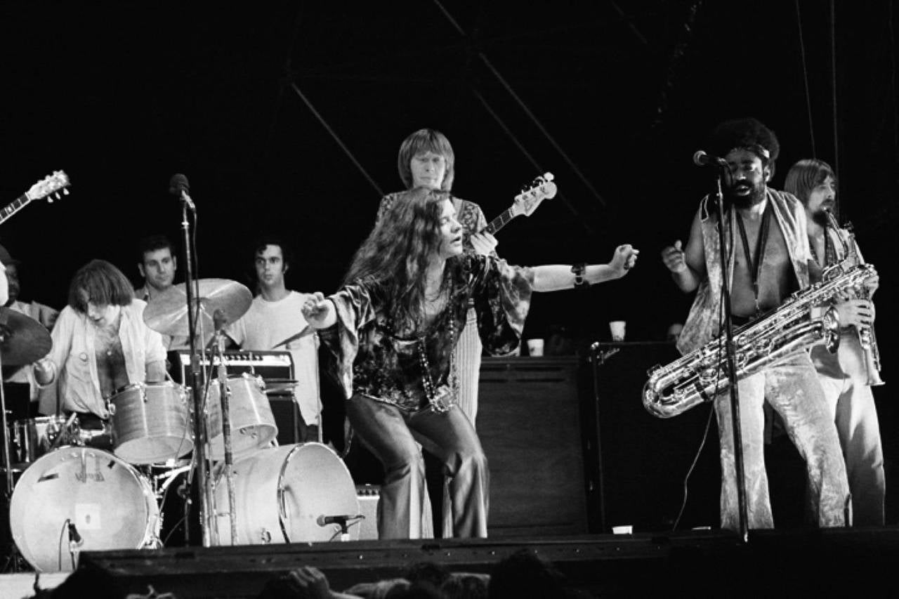 Frank Stefanko Black and White Photograph - Janis Joplin "Sailing"