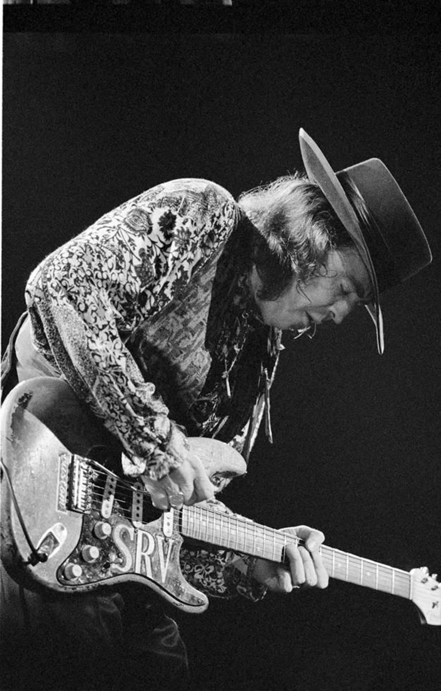 Jay Blakesberg Portrait Photograph - Stevie Ray Vaughan, Oakland, CA, 1989