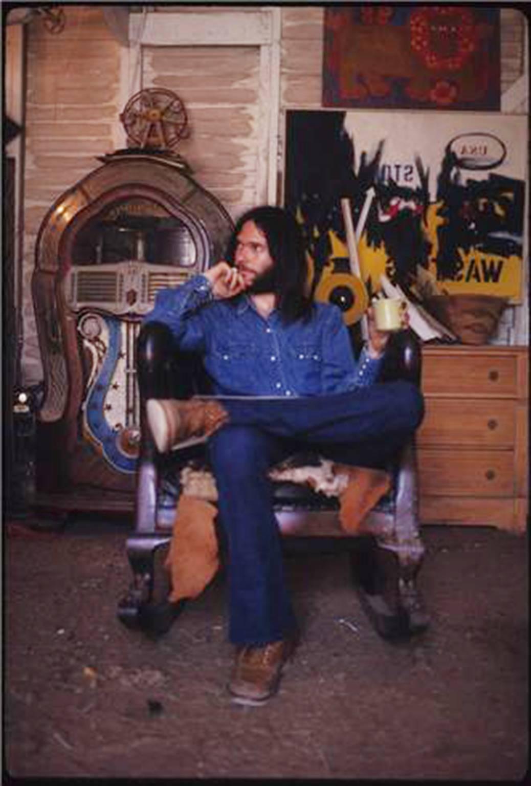 Henry Diltz Color Photograph - Neil Young, 1971