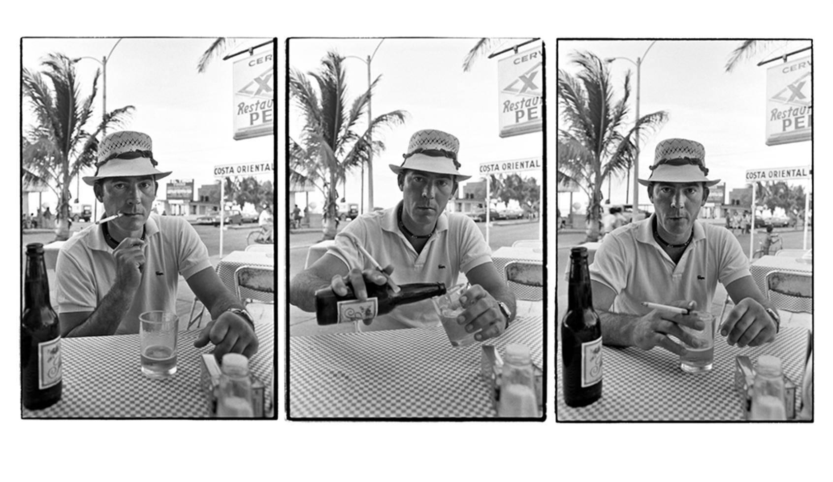 Al Satterwhite Portrait Photograph - Hunter S. Thompson, Cozumel, Mexico, March, 1974