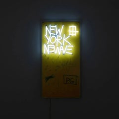 Jean-Michel BASQUIAT - Lámpara LED de neón «NEW YORK WAVE» de YP x JM Basquiat Design