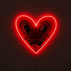 KEITH HARING - Lámpara LED de neón «HEART YP x Keith Haring Design». Arte pop