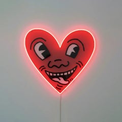 KEITH HARING - Lámpara LED de neón «HEART YP x Keith Haring Design». Arte pop