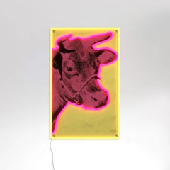 ANDY WARHOL - COW YP x Andy Warhol. Lámpara LED de neón de diseño. Arte pop, Pared
