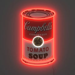 ANDY WARHOL - NUEVO CAMPBELL YP x Andy Warhol. Lámpara LED de neón de diseño. Arte pop, Pared