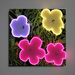 ANDY WARHOL - FLOWERS YP x Andy Warhol. Design Neon LED Lamp. Pop Art, Wall