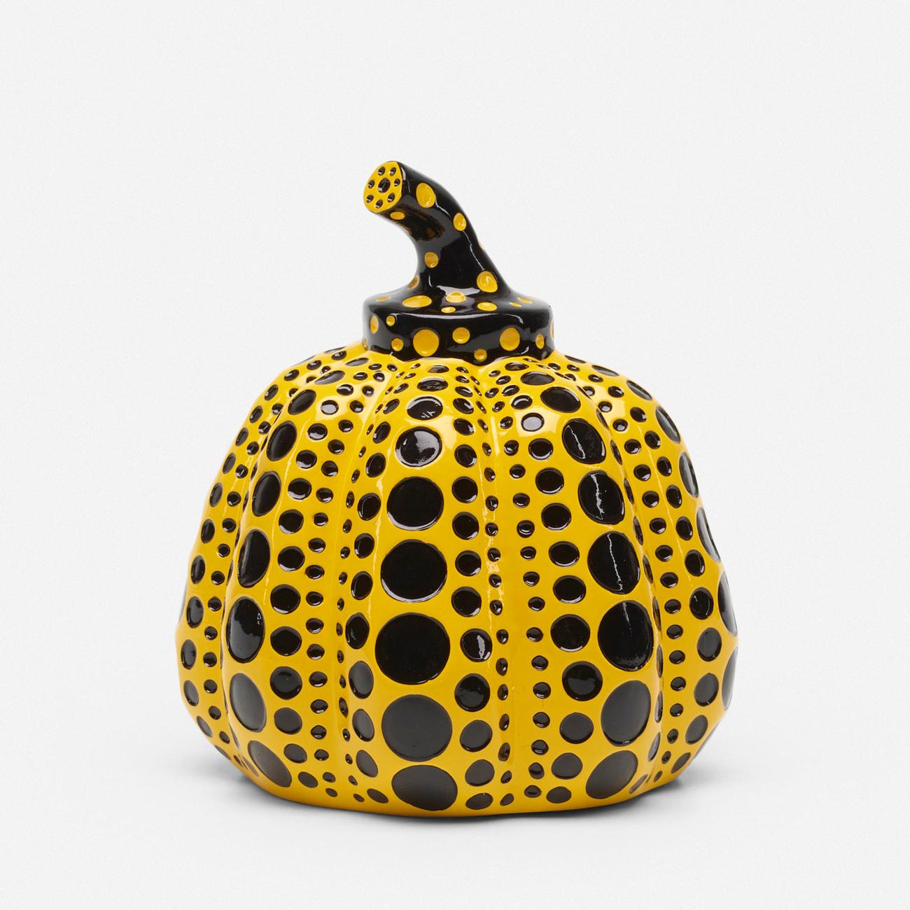 Yayoi Kusama Still-Life Sculpture - YAYOI KUSAMA - Pumpkin (Yellow). Conceptualism, Contemporary, Modern art, Dots