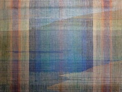 Timeless - Handwoven Landscape Painting, Modern Painted and Woven Artwork