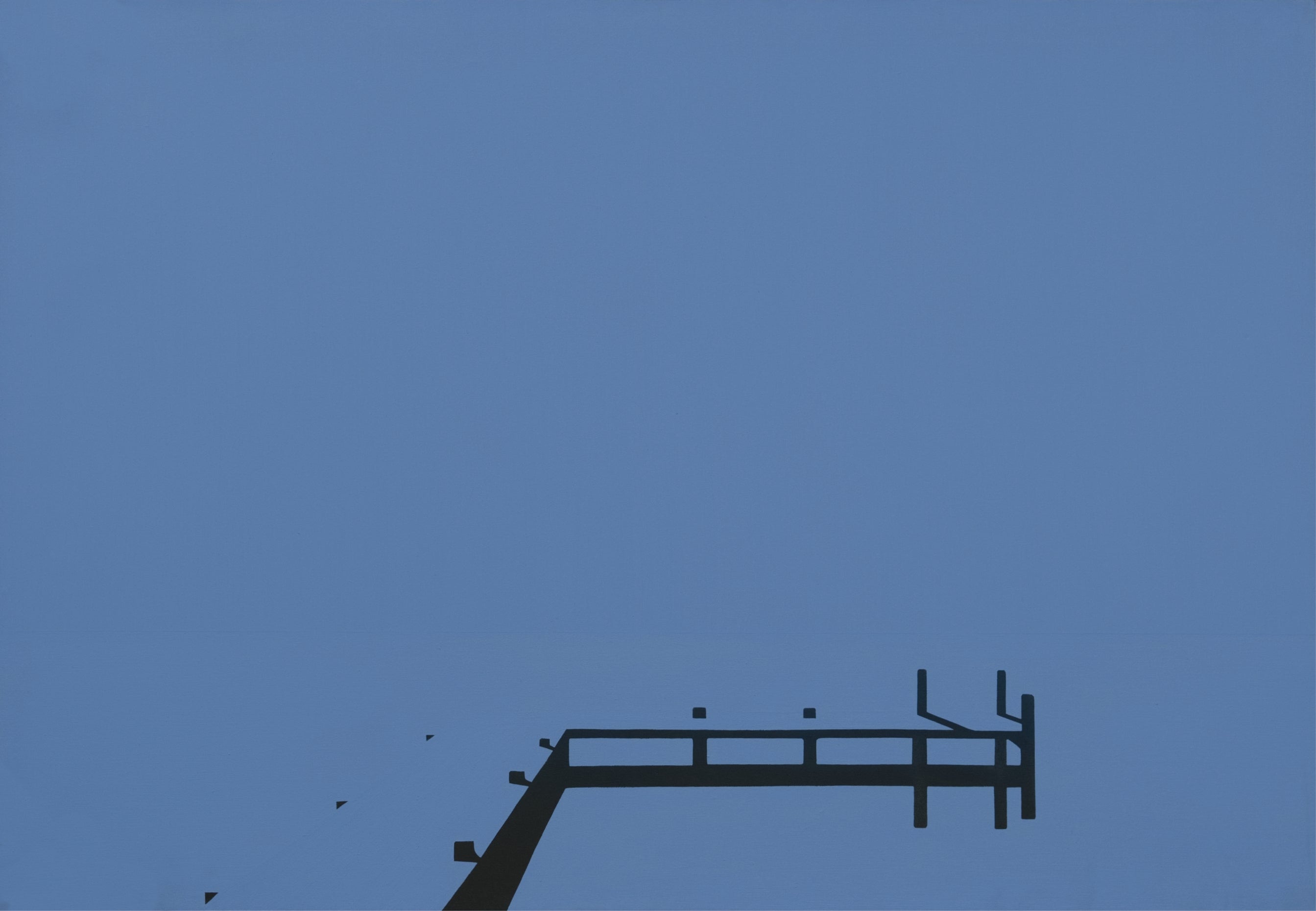 Jetty, 12. Januar, 16:02 Uhr – Moderne, minimalistische Landschaftsmalerei, „See View“