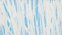 Reeds 11 January 11:15 - Minimalistic Landscape Oil Painting, Nature, Lake View