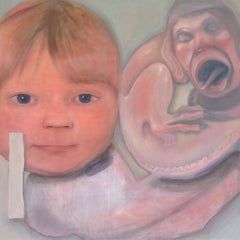 In Kindergarten - Contemporary Figurative Modern Oil Painting