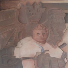 At the Jaruchowskis - Contemporary Figurative Modern Oil Painting