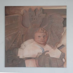 At the Jaruchowskis - Contemporary Figurative Modern Oil Painting