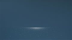Light, 12 agosto, ore 20:32 - Dipinto modernista e minimalista di un paesaggio marino, grande formato