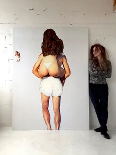 Livello 8 - Pittura moderna di grande formato, pittura figurativa contemporanea a olio