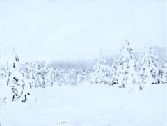 Snow 12 February 13:05 - Modern Expressive Winter Landscape Painting