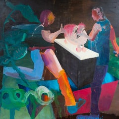 Poodle - Large Format Painting, Contemporary Expressionism Painting