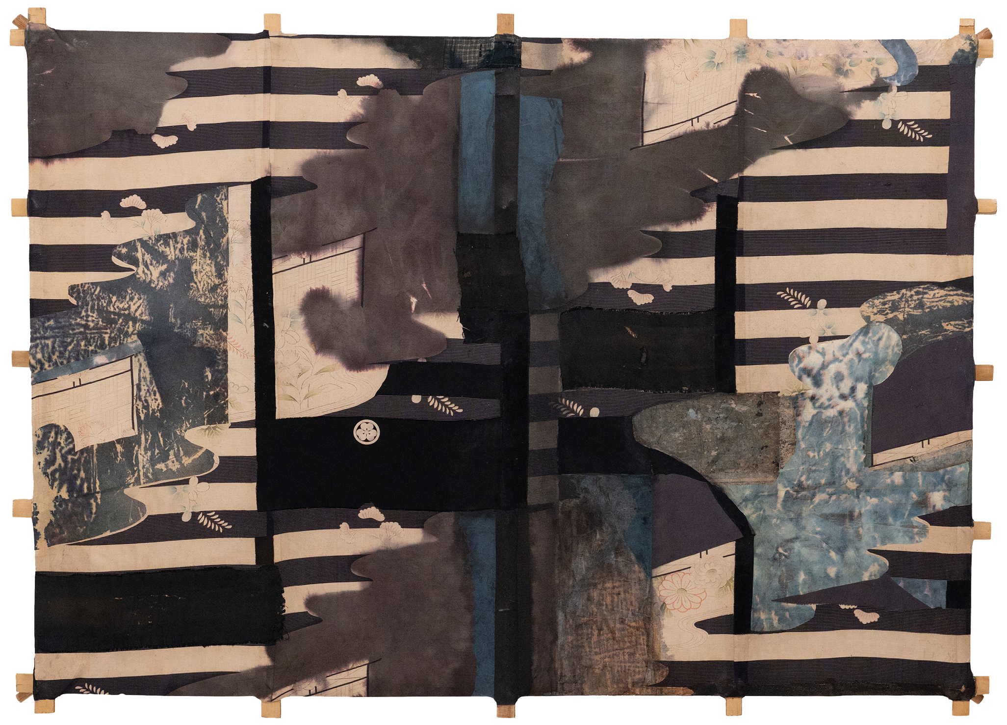 « Doublure », collage en techniques mixtes