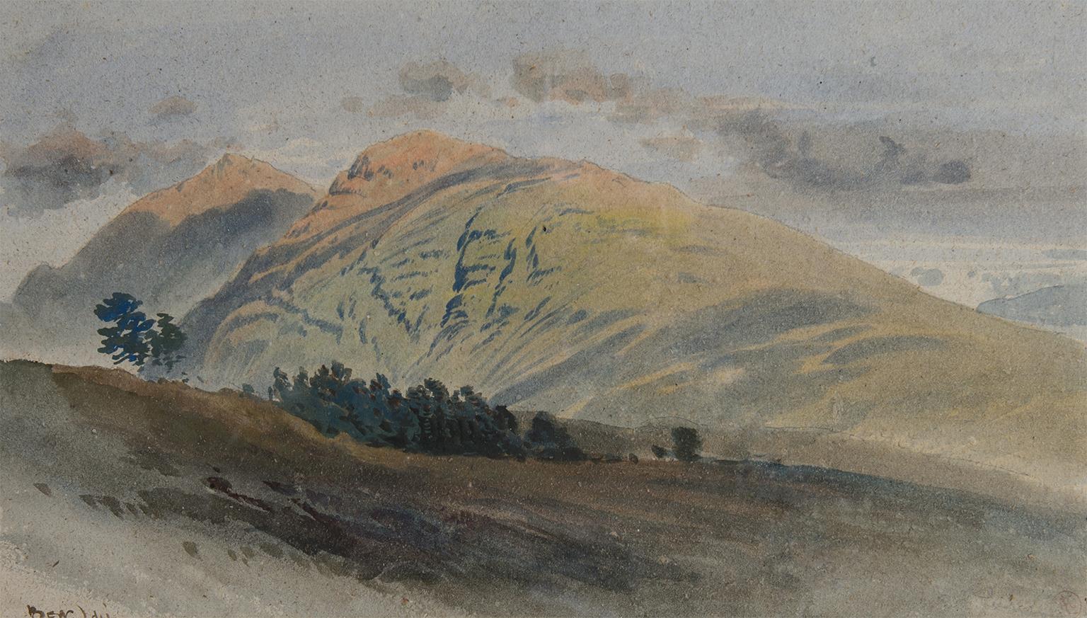 Watercolour over pencil, stamped with studio stamp, in a gilt frame. Dimensions are 25 x 44 cm unframed, 44.5 x 62 cm framed.

Harry John Johnson was a pupil of William James Müller (1812-1845) and travelled extensively in the Near East (on Sir