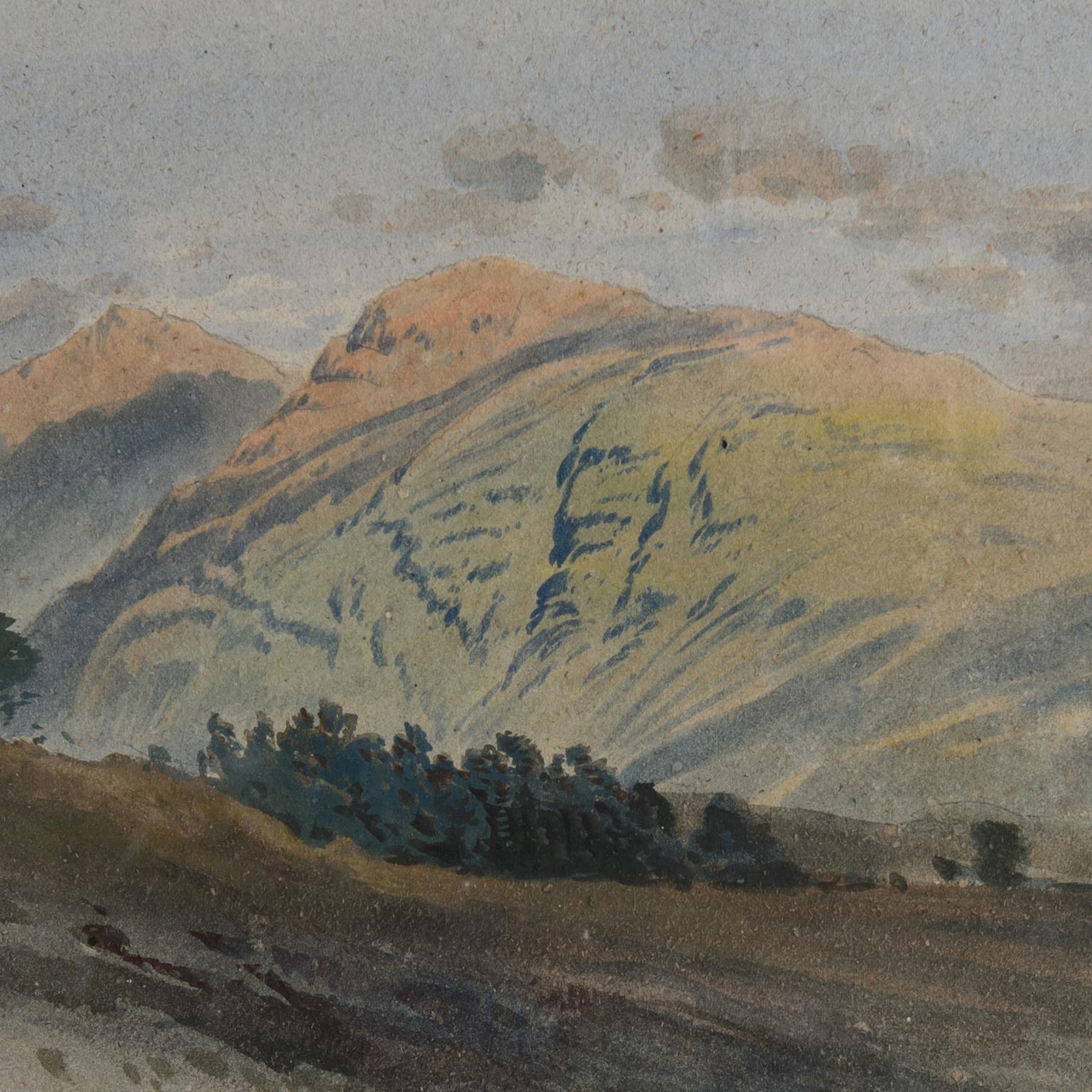 Ben Lui, Scotland - 19th century watercolour landscape by Harry John Johnson  For Sale 3