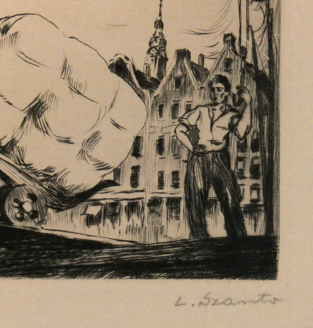 WPA Dockers Etching, C. 1930