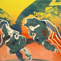 American Abstract Modern Monotype - Sunrise 8