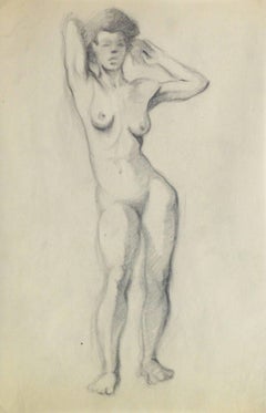 Nude Pencil Sketch - Standing Female