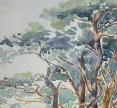 Vintage French Watercolor - Fischbeck