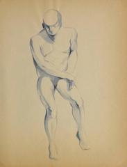 Vintage Ink Wash - Male Nude