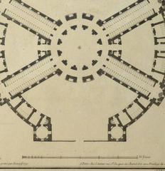 Antique French Copper Engraving - Horse Stables