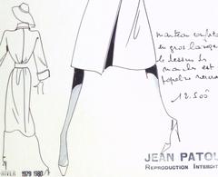 French Haute Couture Fashion Sketch - Trench Coat