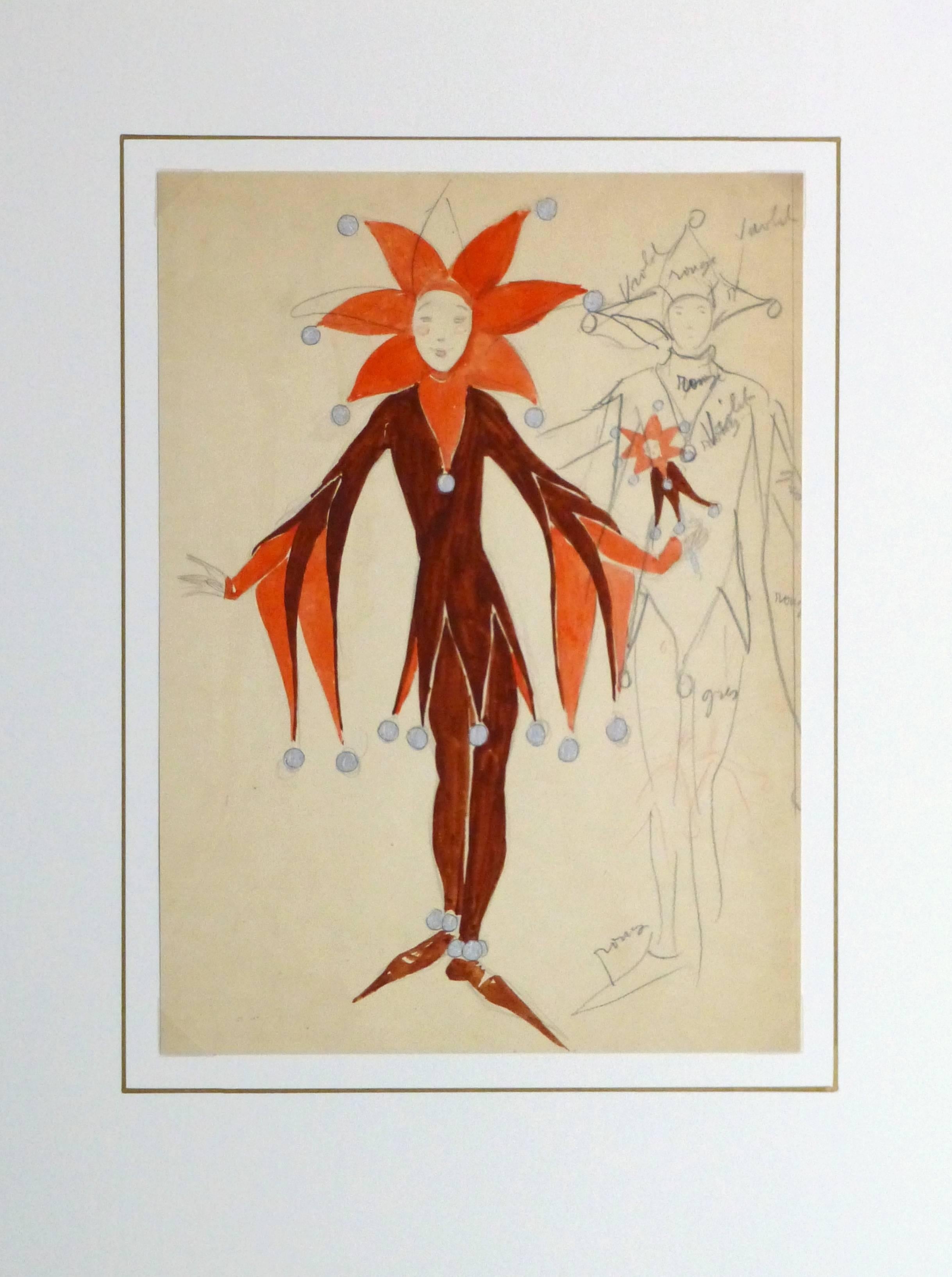 jester costume drawing