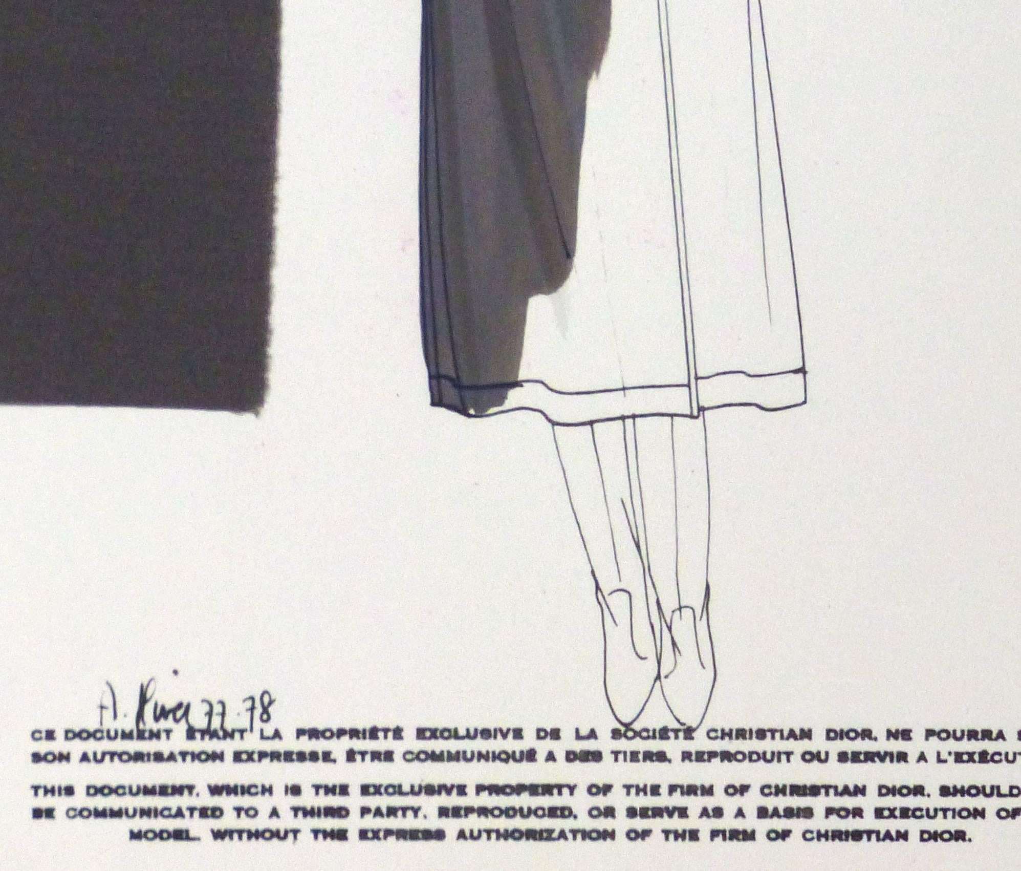 christian dior original sketches