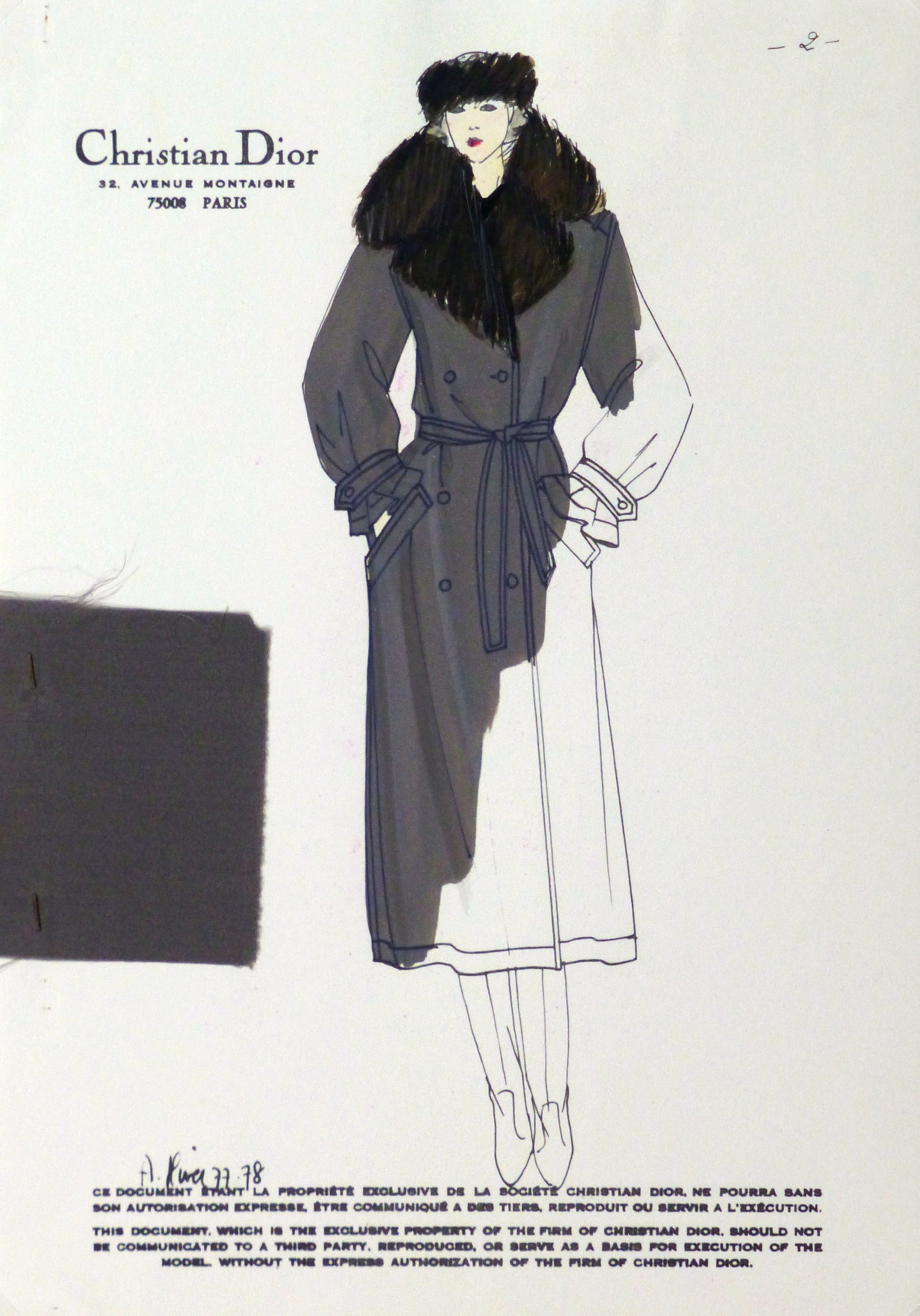 Versterker Doe mee voorzetsel Christian Dior - Vintage Christian Dior Fashion Sketch - Black Coat at  1stDibs | dior sketches for sale, christian dior original sketches, christian  dior sketches